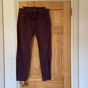 Colored straight leg jean